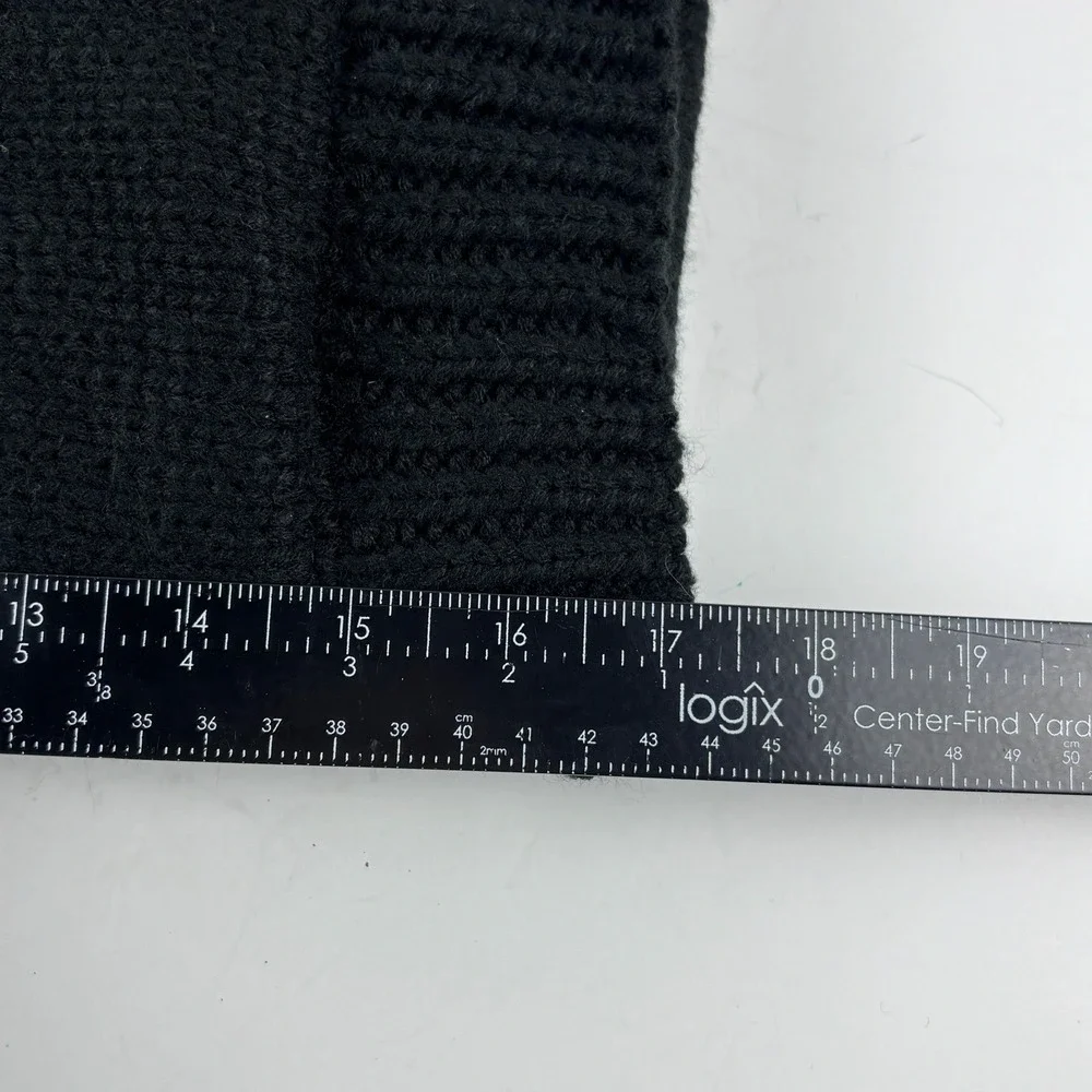 Karl Lagerfeld Scarf Womens OS Black Rhinestone Cat Choupette Knit 10‎ x 68 Cozy
